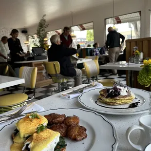 Oh yum! Two specialists and a view of the restaurant.