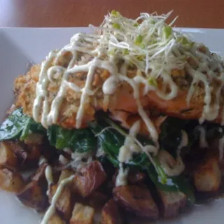 Crab Encrusted Baked Salmon