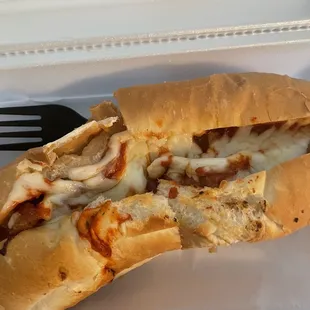 Eggplant Parmesan sub