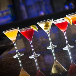 An array of martinis