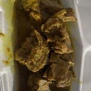 Curried Goat just meat $10