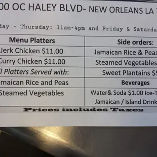 Open 7 days a week @11am