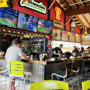 people sitting at a bar