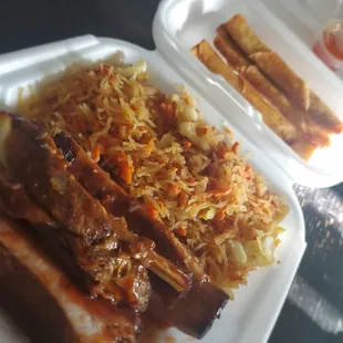 a close up of a plate of food