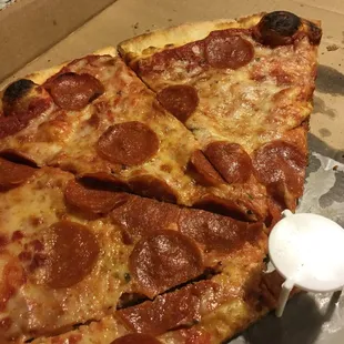 Well done pepperoni pizza!