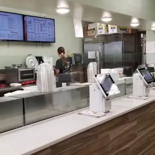 The ordering counter.