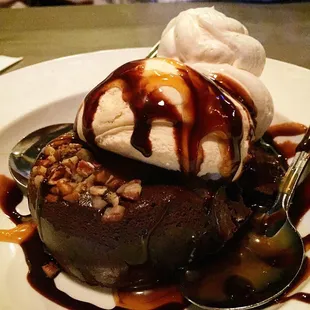 Lava cake with ice cream