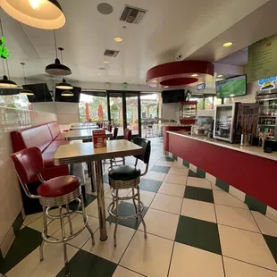 the inside of the restaurant