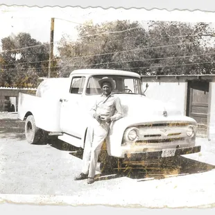 Johnny Suggs with a brand new pump truck in 1956