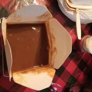 Beans white rice and gravy