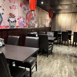 Interior seating towards the back of the restaurant. Always very clean and great vibe.