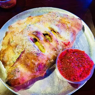 10 inch calzone with marinara