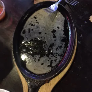 This was queso fundido. It's cheesy and yummy.