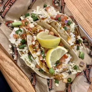 Firecracker shrimp tacos