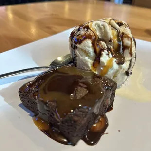 Gluten free brownie with ice cream! GF