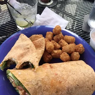 I always forget to take photos before digging in.  The buffalo wrap was delicious!