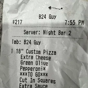 Receipt proof