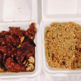 General Tao&apos;s chicken and chicken fried rice