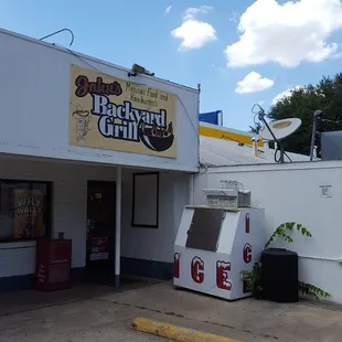 the front of the restaurant