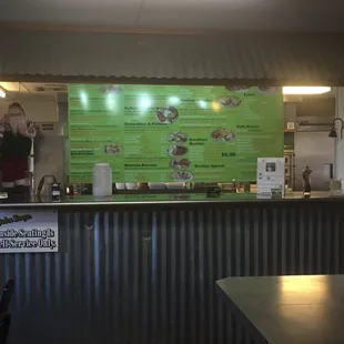 a view of the counter