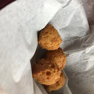 Free (and tasty!) hush puppies!