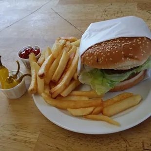 Just a hamburger alone is big!