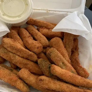 Large order of fried zucchini and extra ranch!