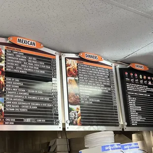Current menu