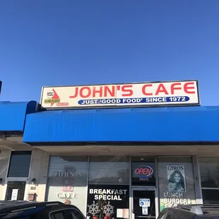 the front of the restaurant