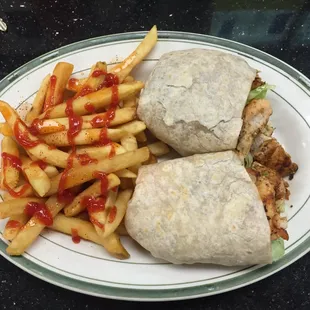 Grilled chicken wrap