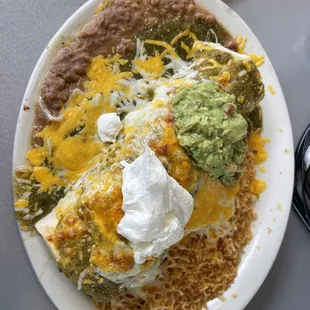 Carne Asada wet burrito plate
