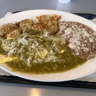 Chili verde omelette