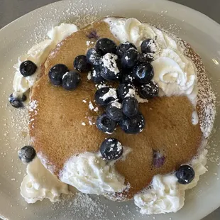 Bursting blueberry pancakes