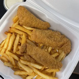 This is what a chicken tenders meal looks like