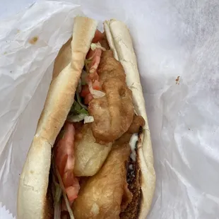 a fried fish sandwich