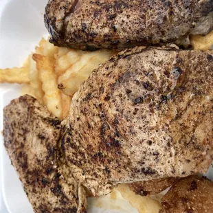 Blackened Tuna Boat.  Delicious and tender.