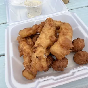 Dolphin boat w/ hush puppies