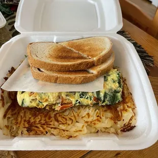 Spinach Feta Tomato Omelet