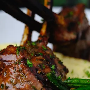 Rack of lamb with Polenta