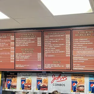 menus and prices