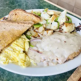 Country fried steak breakfast
