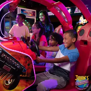 Over 100 video games and attractions in Fun World arcade.