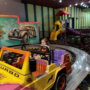 My son riding the Car Ride.