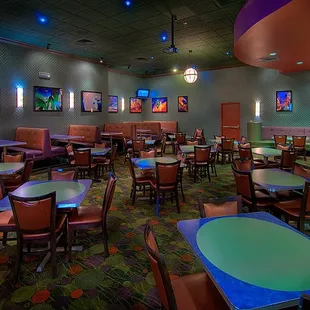 Fusion: A hip, upbeat room to eat while enjoying your favorite music videos, which can also hold private business meetings