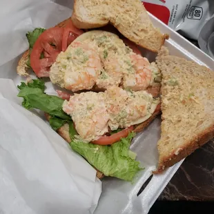 Definitely not worth $13...there are exactly 5 shrimp on the entire sandwich lol