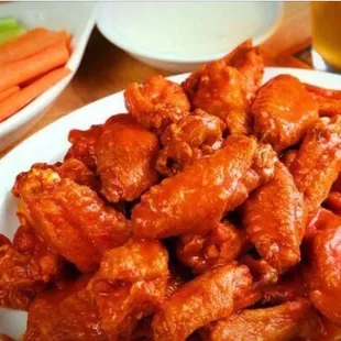 buffalo wings and carrots