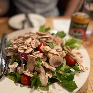 House Salad (homemade vinagarette, mushroom, romaine lettuce, tomato, onion)