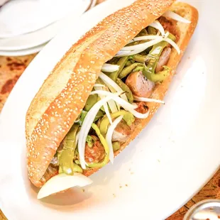 Sausage, Peppers, &amp; Onions Sandwich