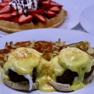 waffles, food