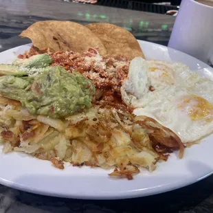 Chicken tinga breakfast